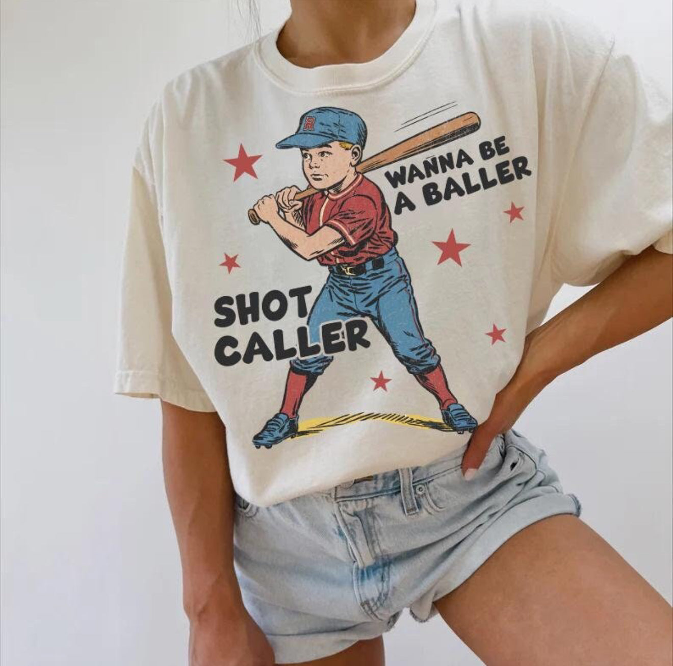 Wanna Be a Baller Vintage Baseball Graphic Tee