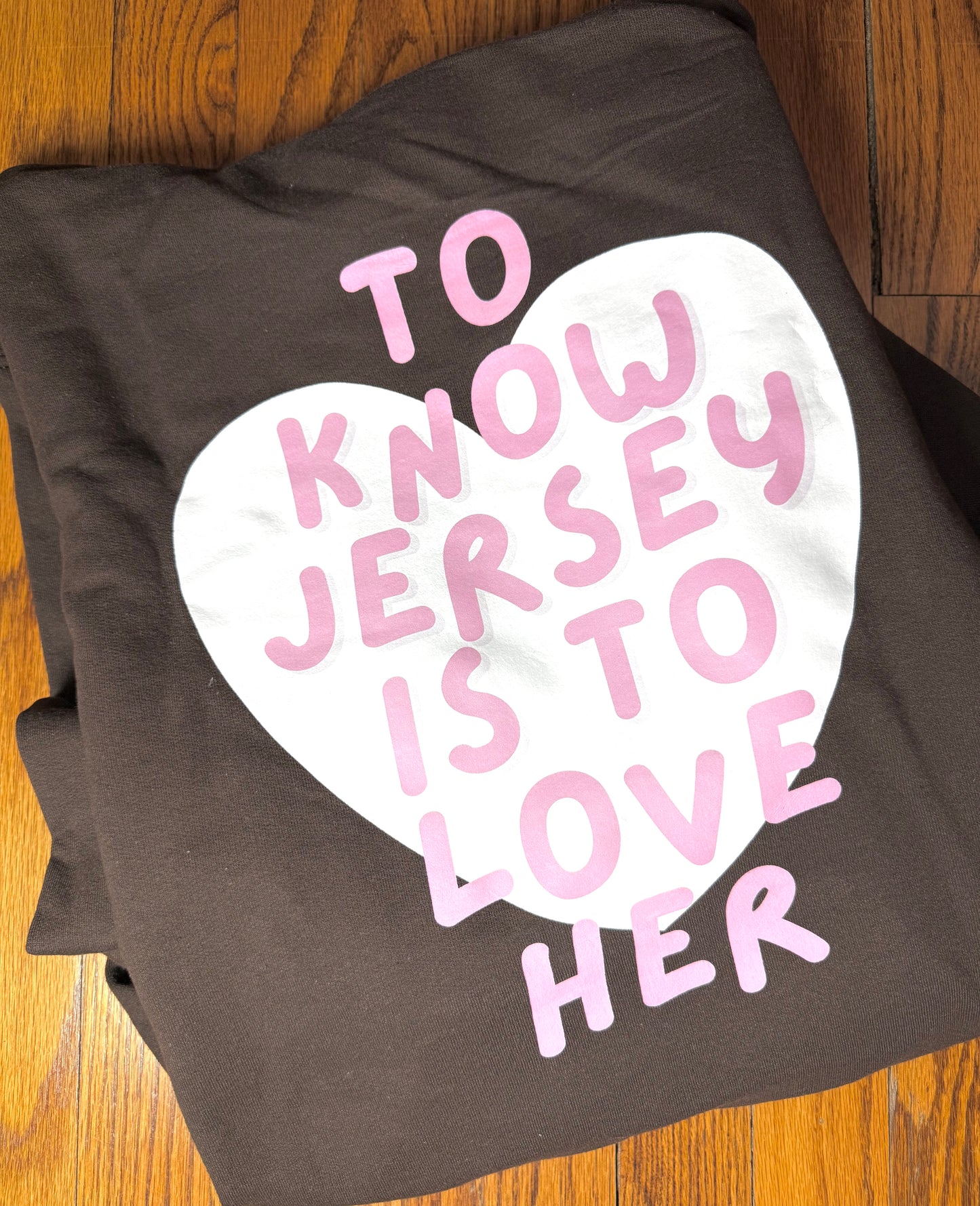 Brown - To Know Jersey Is to Love Her™ Adult Hoodie