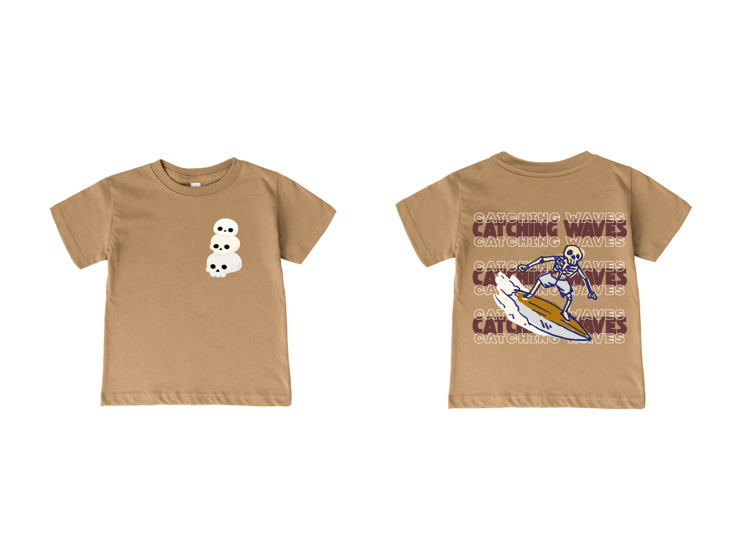 Catching Waves Kids Tee – Retro Surf Graphic T-Shirt