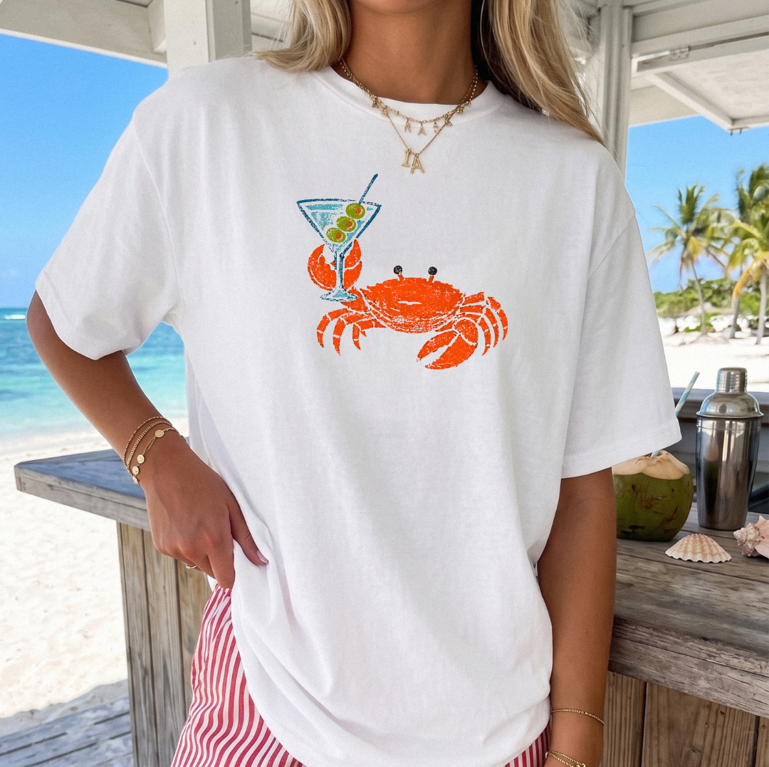 Martinis & Crab Coastal Tee