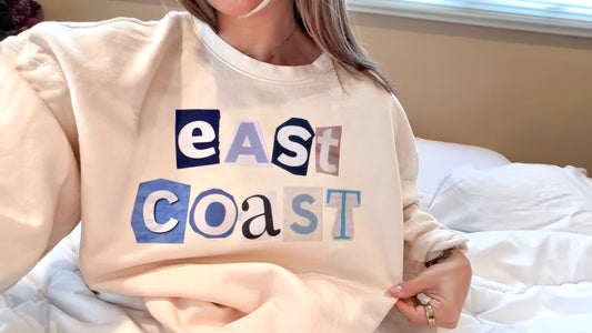 East Coast in Comfort Colors Crewneck
