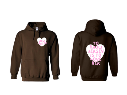 Brown - To Know Jersey Is to Love Her™ Adult Hoodie
