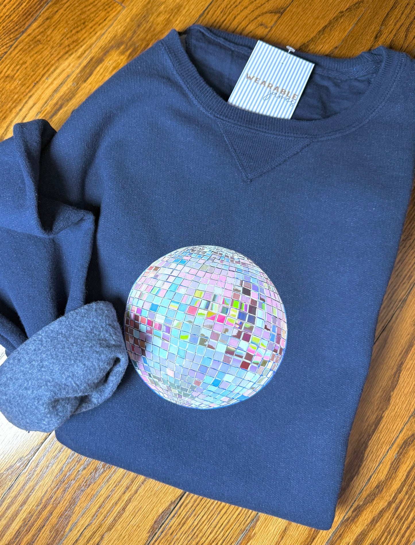 T Swift Inspired Disco Ball Crewneck