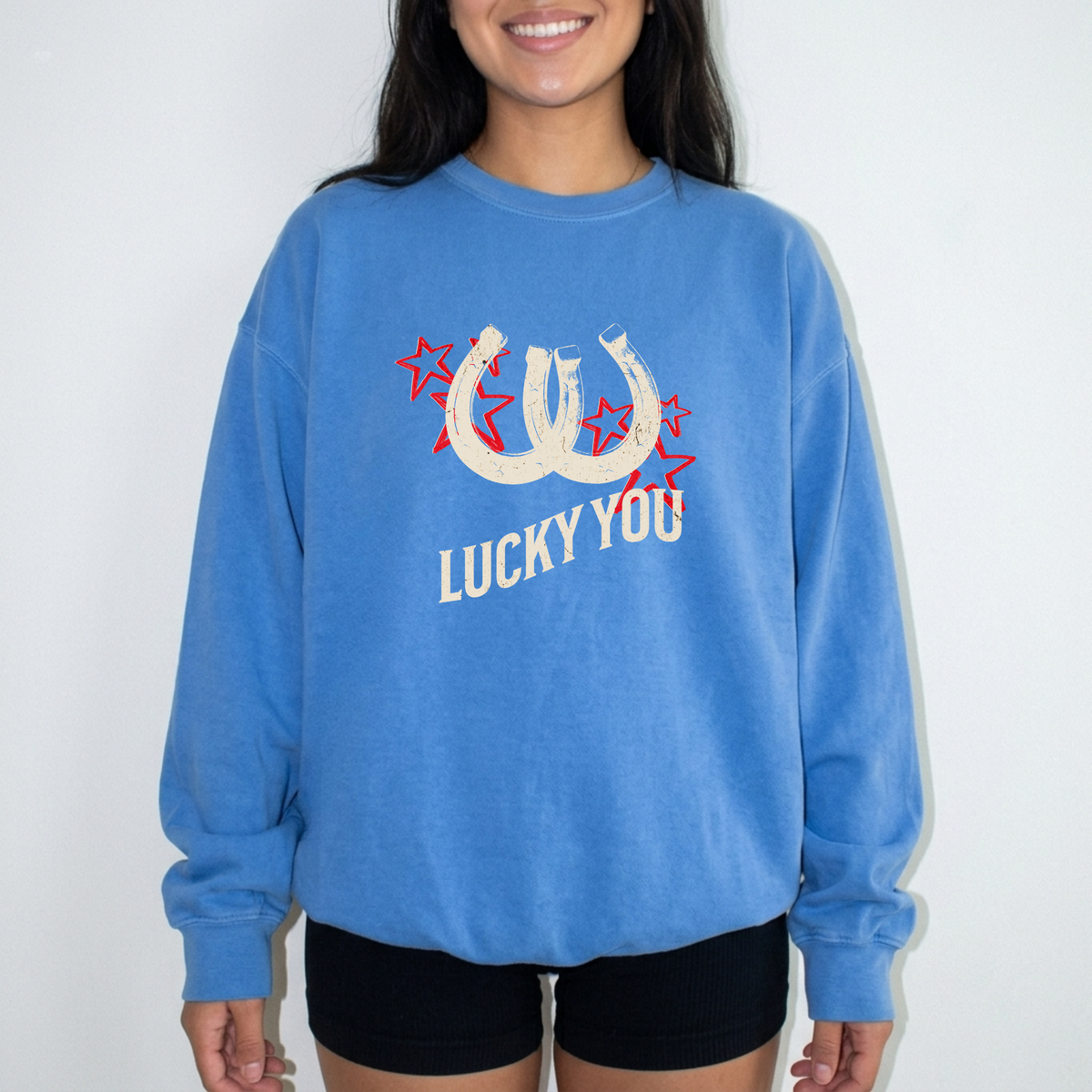 Lucky You on Comfort Colors Crew