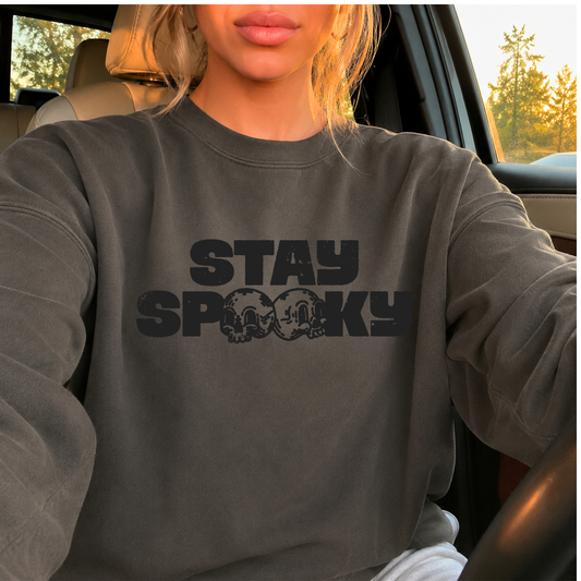 Spooky Gray on Comfort Colors Crewneck 