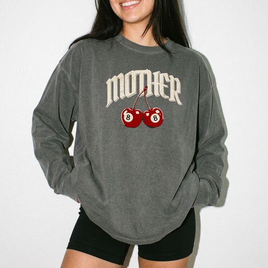 Cherry Mother Retro Graphic Crew