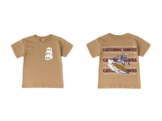 Catching Waves Kids Tee – Retro Surf Graphic T-Shirt