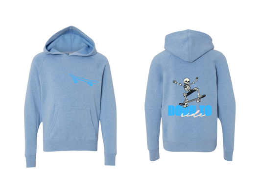 Board to Bold Kids Hoodie – Blue Skate Pullover