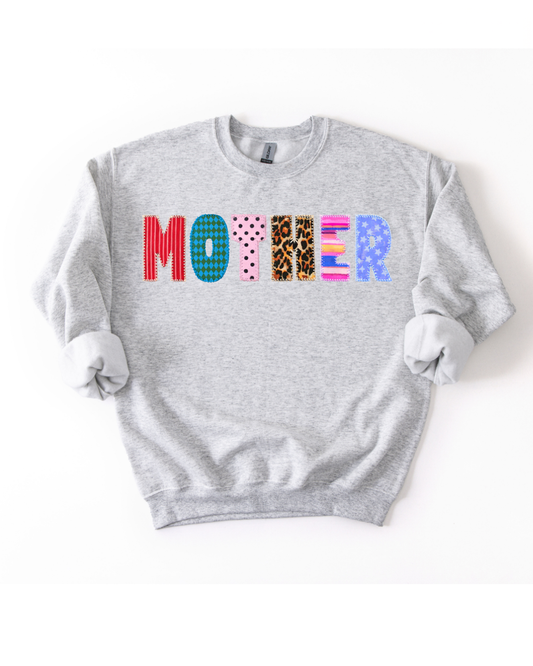 Colorful Patchwork Mother Crew