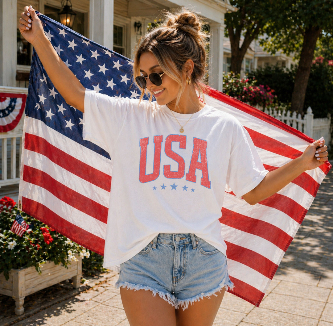 USA Vintage Tee in White